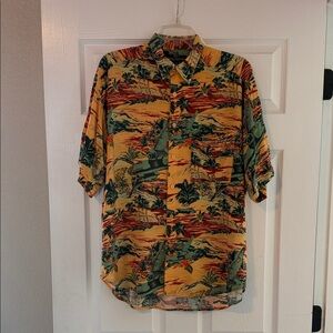 Guess Men's Tropical Print Casual Shirt